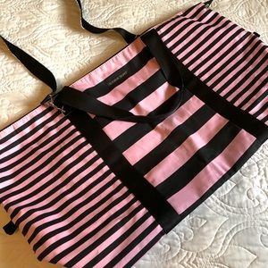 Victoria Secret pink and black overnight bag